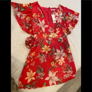 BB Dakota Hot Pink Tropic Dress